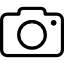 Ikonische Darstellung einer Kamera – Symbol für den Foto- und Videoservice bei touch and go Paragliding während deiner Tandemflüge.