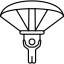 Ikonische Darstellung eines Gleitschirmfliegers – Symbol für das Paragliding-Abenteuer bei touch and go Paragliding.